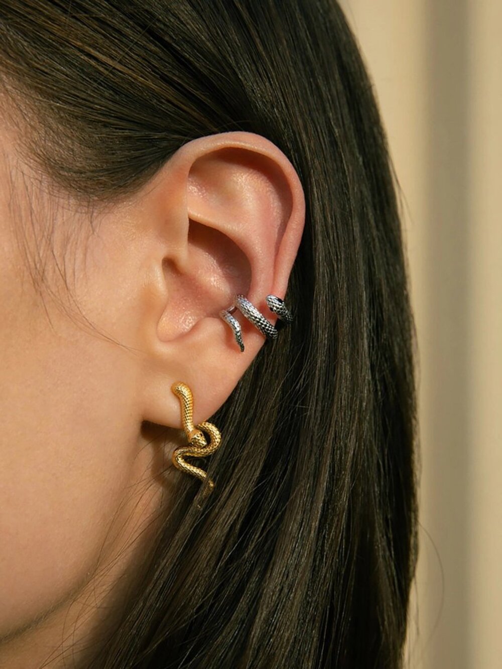 Awe Inspired Snake Drop Earrings New w/ Pouch - New